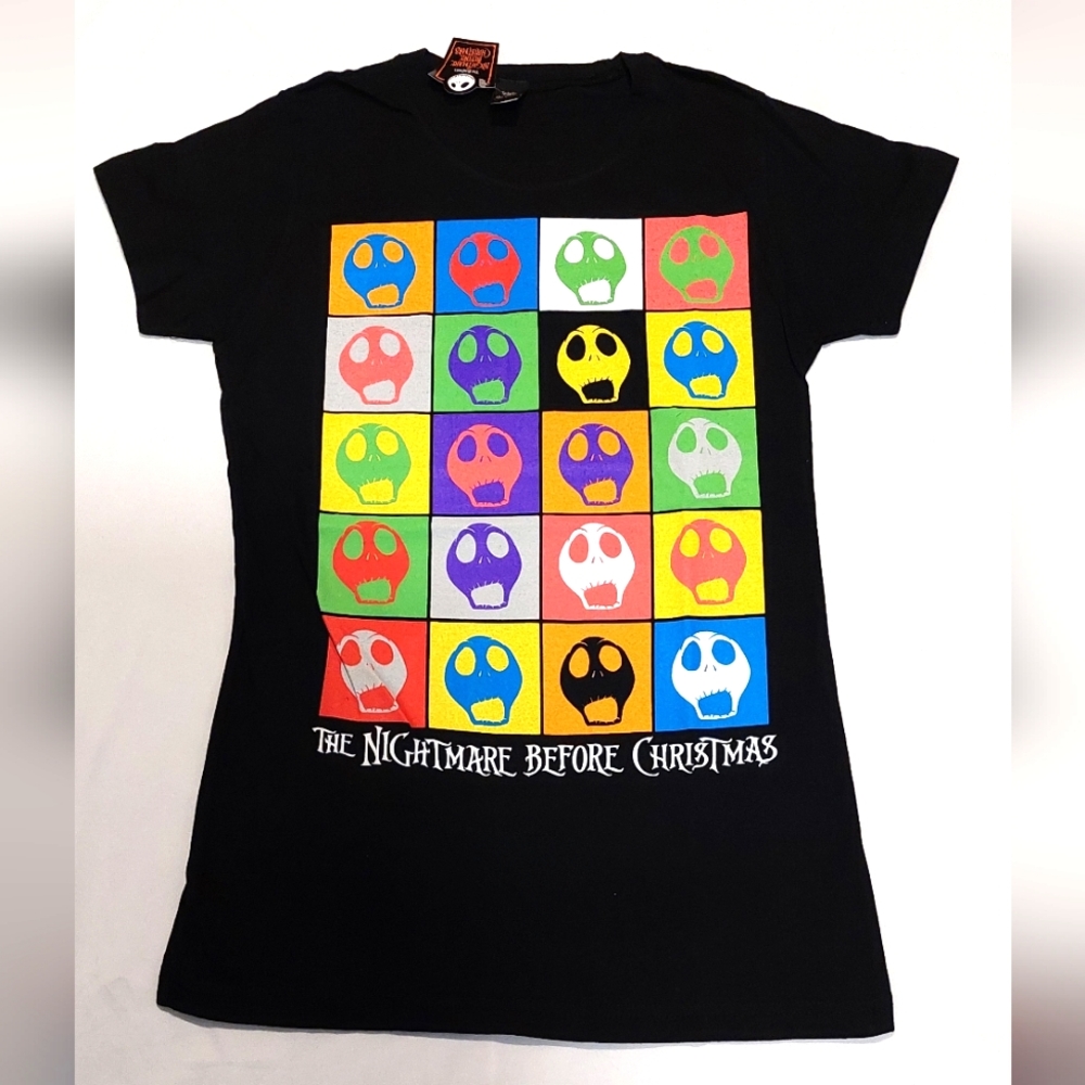 Nightmare Before Christmas Jack Women's Junior Short Sleeved Tee NWT Size L